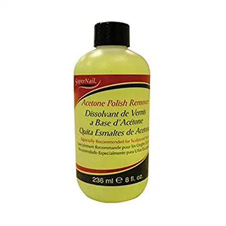 Super Nail Acetone Polish Remover Yellow, 8 Oz
