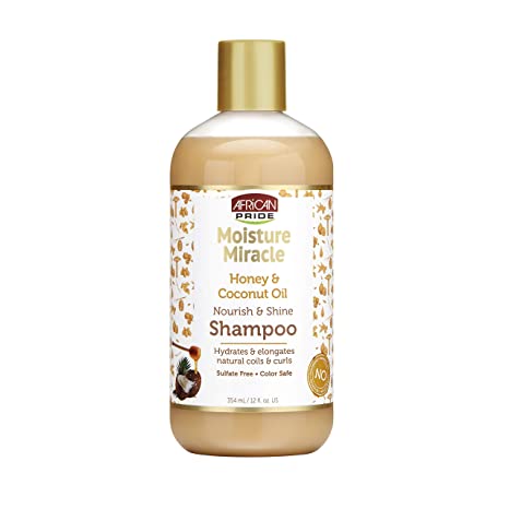 African Pride Moisture Miracle Honey & Coconut Oil Nourish & Shine Shampoo 12oz