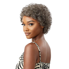 Load image into Gallery viewer, Outre Fab &amp; Fly Full Cap Wig Gray Glamour- Human Hair - Veronica
