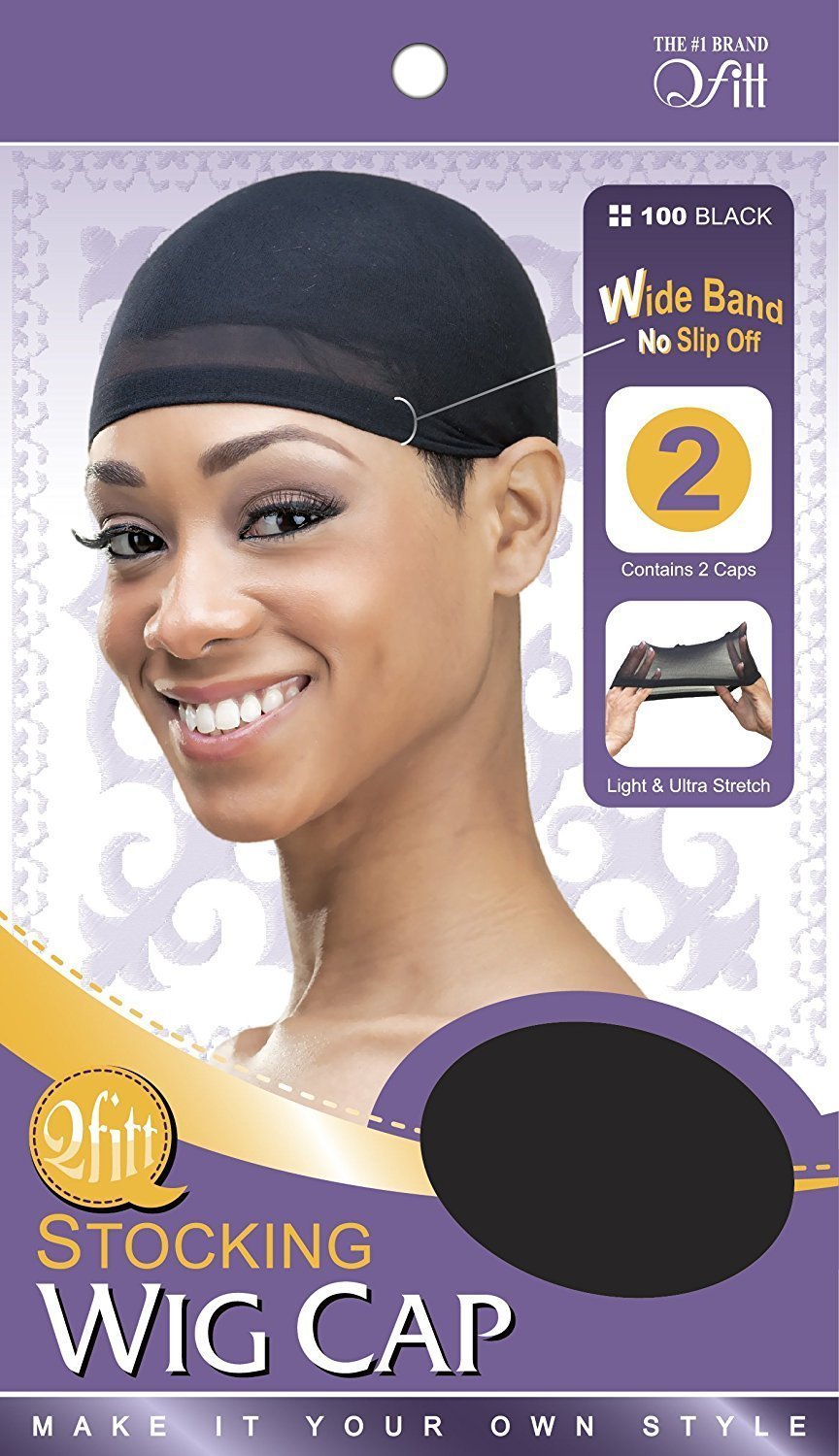 Stocking Wig-Cap (2 Pc) : Brown Qfitt101