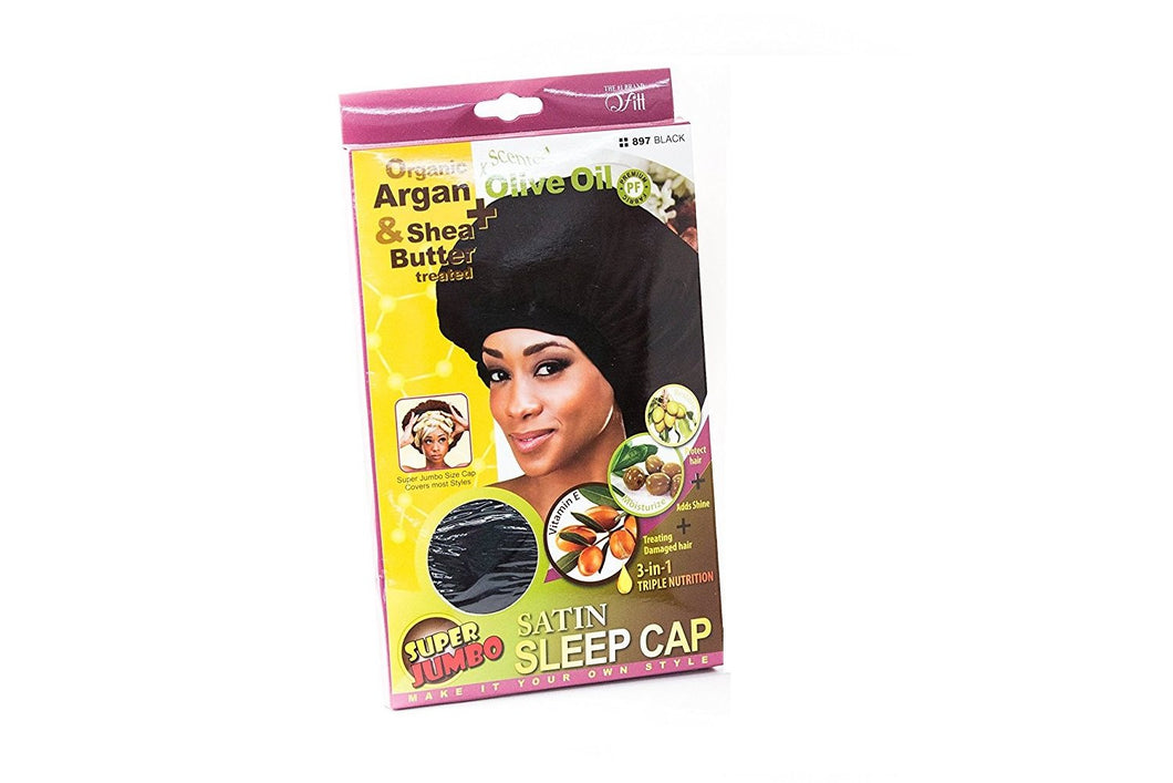 Super-Jumbo Sleep Cap : Black Qfitt897