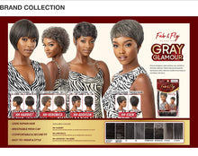 Load image into Gallery viewer, Outre Fab &amp; Fly Full Cap Wig Gray Glamour- Human Hair - Veronica
