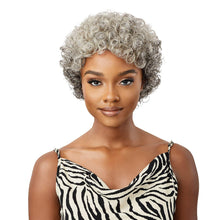 Load image into Gallery viewer, Outre Fab &amp; Fly Full Cap Wig Gray Glamour- Human Hair - Veronica
