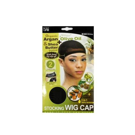 Stocking Wig Cap (2Pcs) : Brown Qfitt802