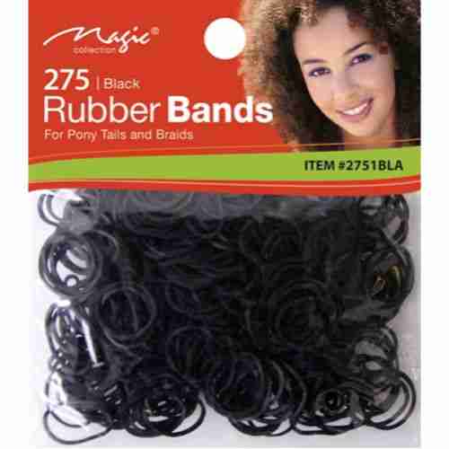 Magic Collection #2751Bla Rubber Band 300Pc Black