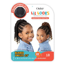 Load image into Gallery viewer, Outre Lil Looks - Drawstring Ponytail - Beaded Box Braids 12&quot;
