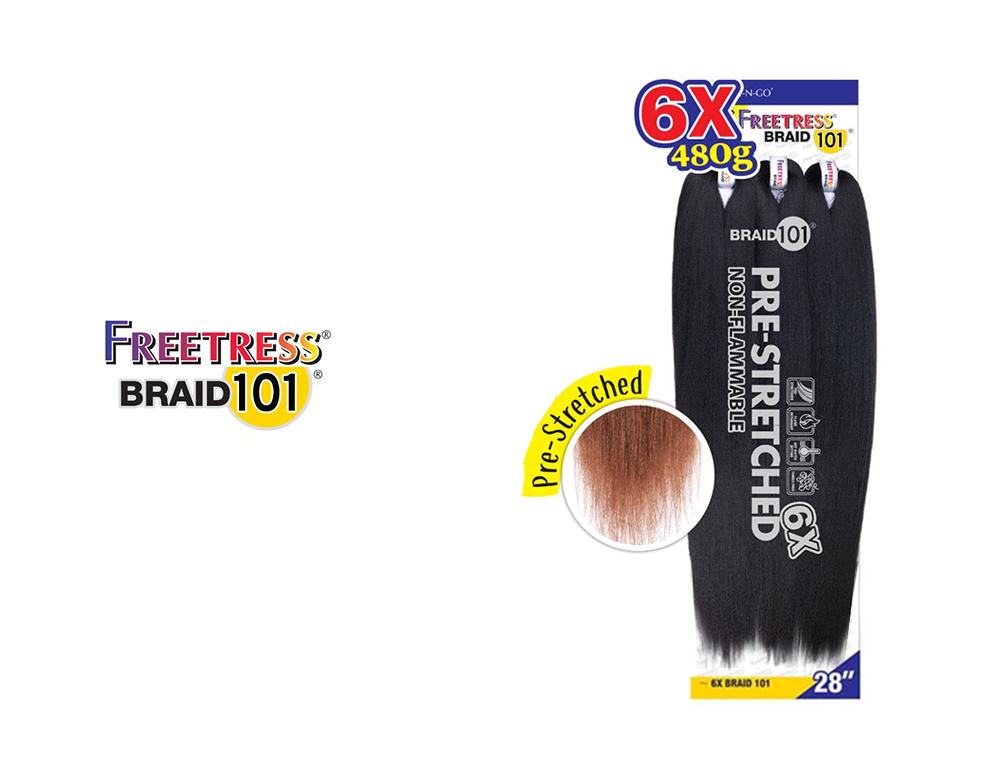 Freetress Synthetic Braid - 6X Pre-Stretched Braid 101 28