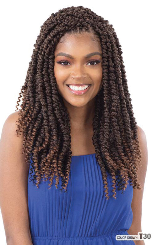 Freetress Synthetic Pre Looped Crochet Braid 3X Large Passion Twist 14