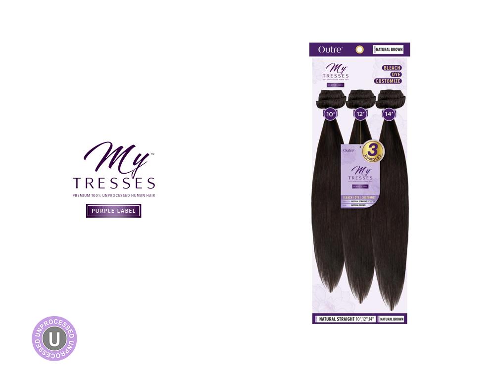 Outre Human Hair Mytresses - Purple Label - Natural Straight 10