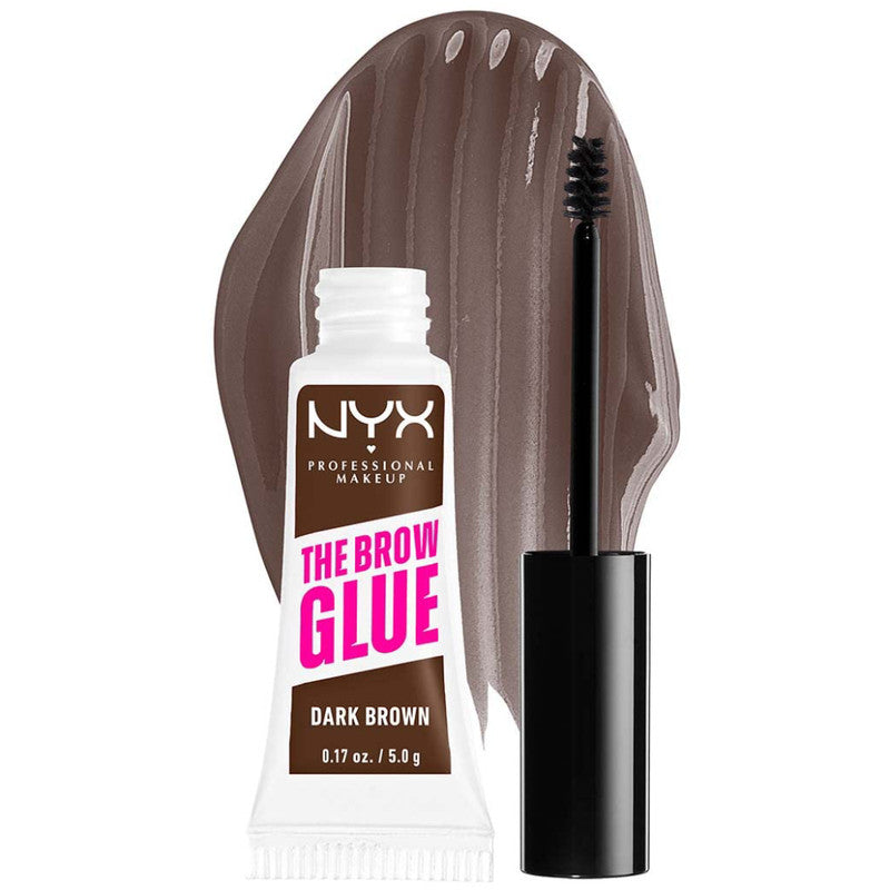 NYX Professional Makeup Brow Glue Eyebrow Gel 0.17 fl oz - Dark Brown