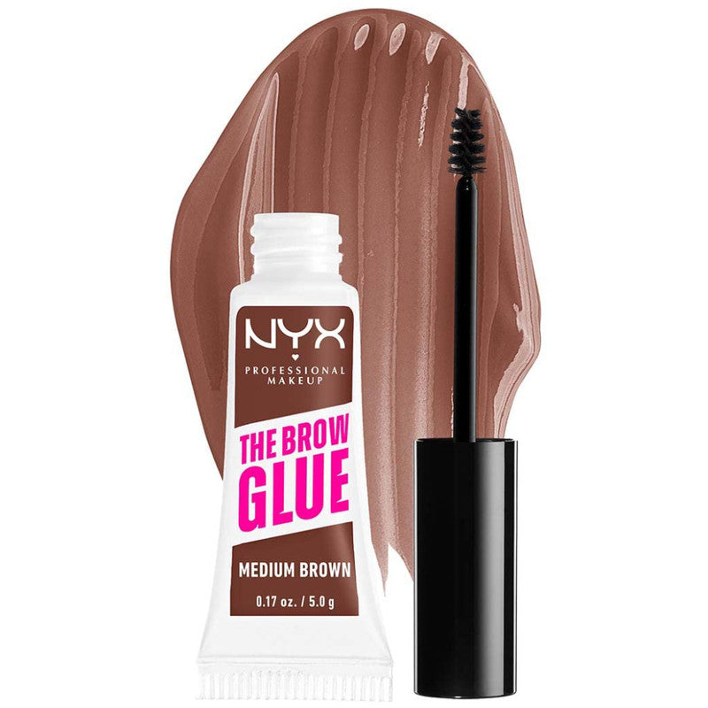 NYX Professional Makeup Brow Glue Eyebrow Gel 0.17 fl oz - Medium Brown