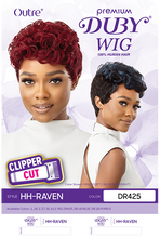 Load image into Gallery viewer, Outre Duby Wig Clipper Cut Human Hair Raven
