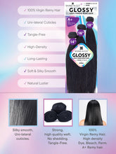 Load image into Gallery viewer, Shake N Go 100% Virgin Remy Hair Weave  3 Bundles Straight 14&quot;16&quot;18&quot; Glossy

