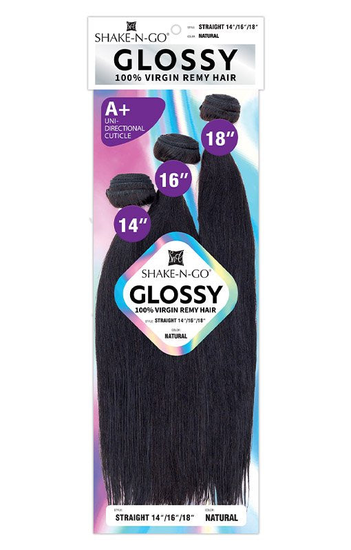 Shake N Go 100% Virgin Remy Hair Weave  3 Bundles Straight 14