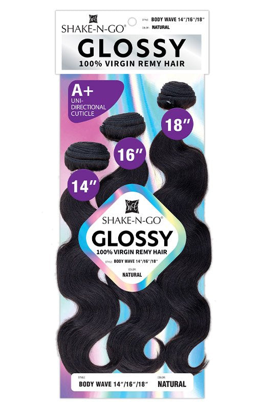 Shake N Go 100% Virgin Remy Hair Weave  3 Bundles Body Wave 14
