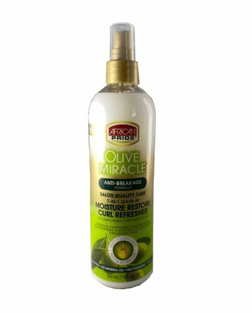 African Pride Olive Miracle Moisture Restore Curl Refresher 12 oz