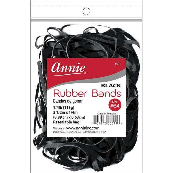 ANNIE JUMBO RUBBER BANDS #64 BLACK