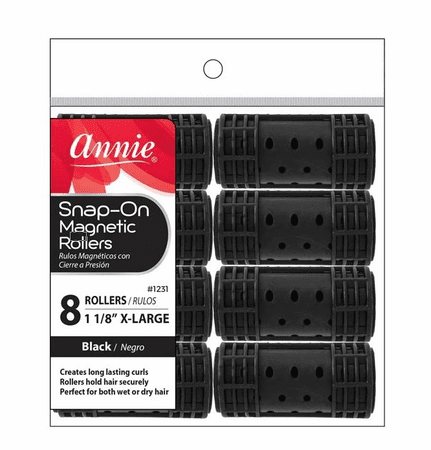 Snap-On Magnetic Rollers Xl 8Ct Black Annie 1231