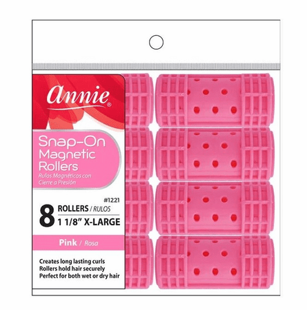 Snap-On Magnetic Rollers Xl 8Ct Pink Annie 1221