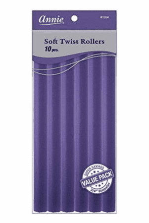 Soft Twist Rollers 10In 10Ct Purple Value Pk Annie 1264