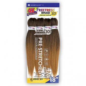 FreeTress 4X Mega Park Natural Texture Braids Pre-Stretched Braid 301 18