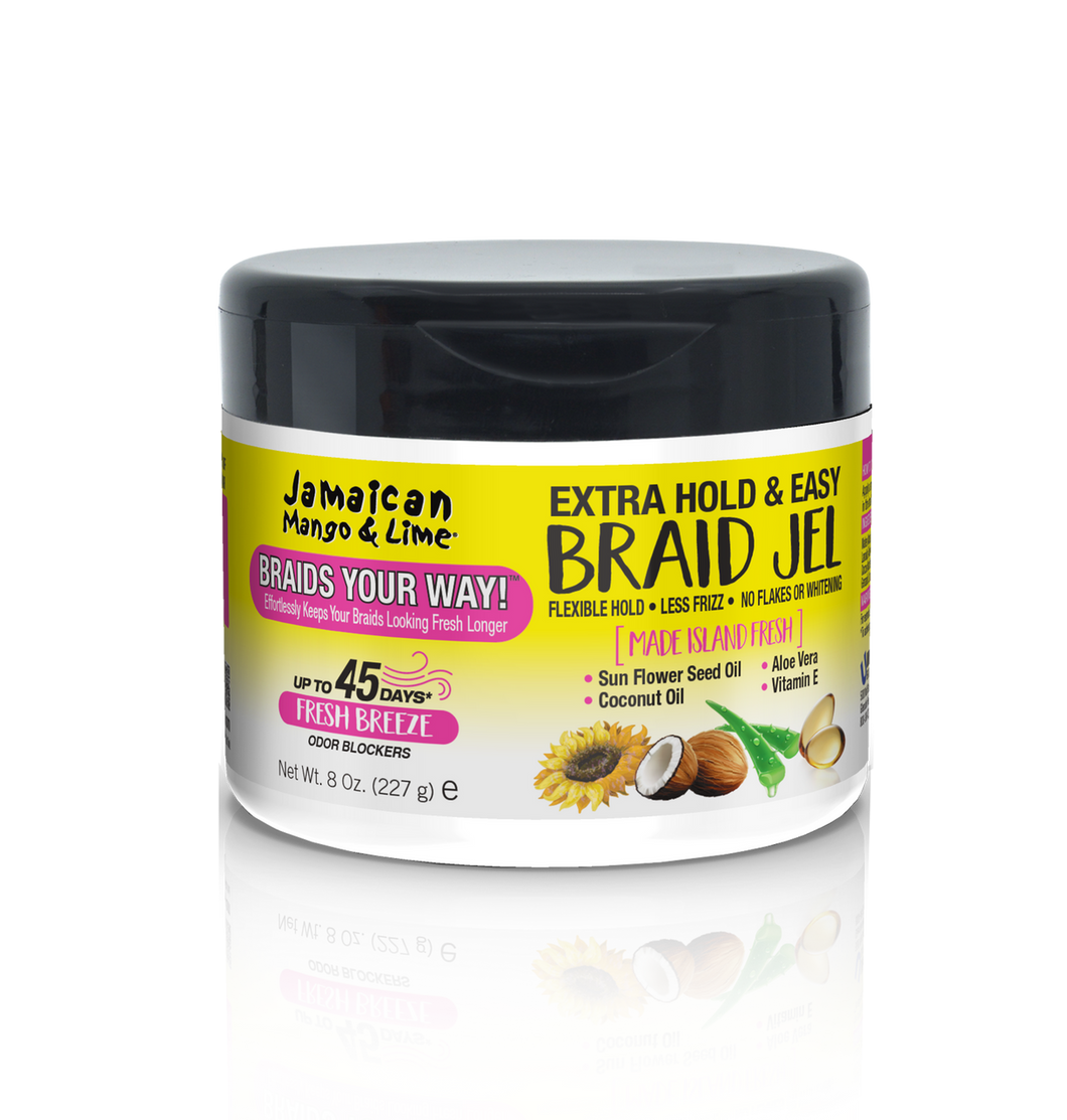 Jamaican Mango & Lime Extra Hold & Easy Braid Gel 8 oz.
