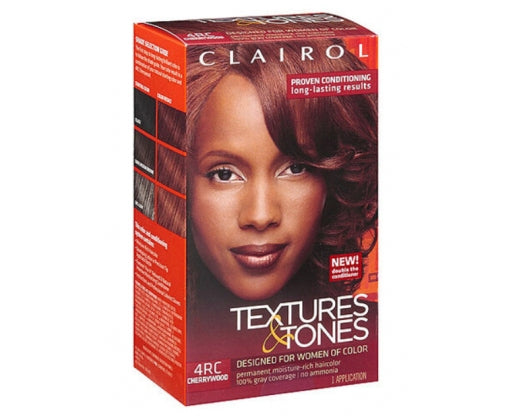 Clairol Textures & Tones Permanent Creme Hair Color #4Rc Cherrywood Kit (12/Cs)