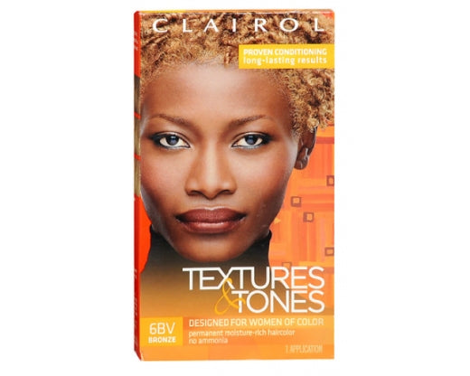 Clairol Textures & Tones Permanent Creme Hair Color #6Bv Bronze Kit (12/Cs)