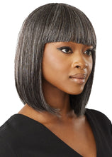 Load image into Gallery viewer, Outre Fab &amp; Fly Full Cap Wig Gray Glamour- Human Hair - Deria
