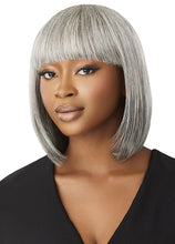 Load image into Gallery viewer, Outre Fab &amp; Fly Full Cap Wig Gray Glamour- Human Hair - Deria

