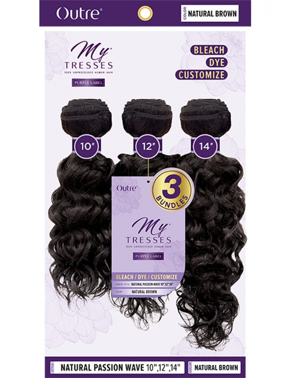 Outre Human Hair Mytresses-Purple Label-Natural Passion Wave 10