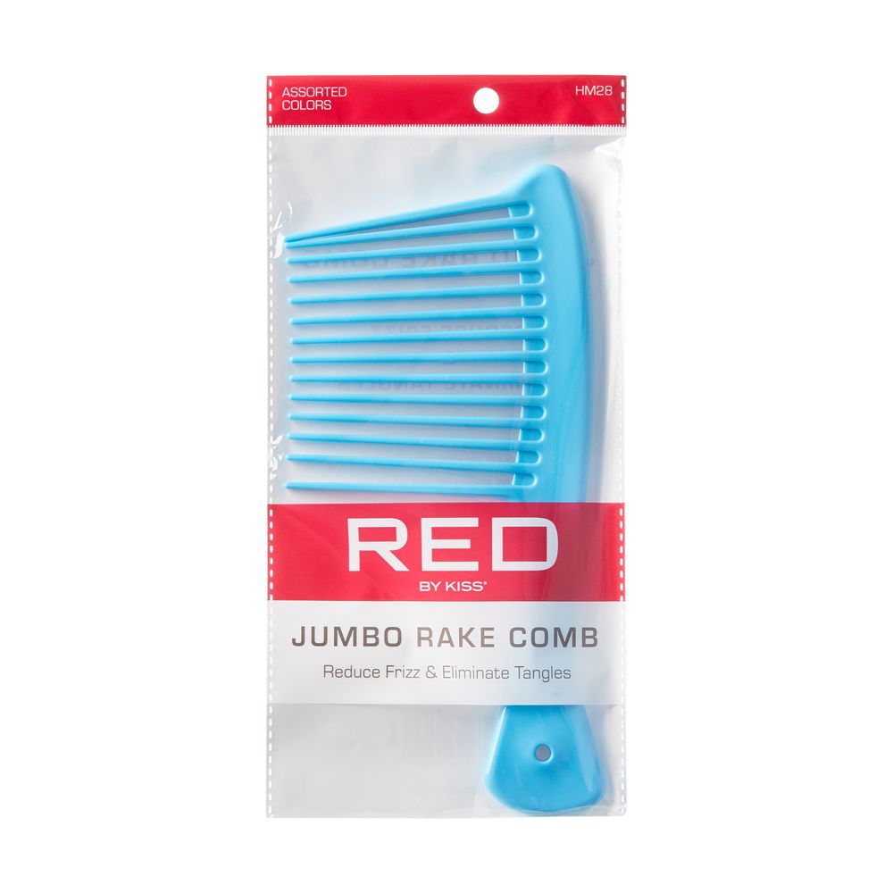 Kiss Red Beauty Jumbo Rake Comb Asst HM28