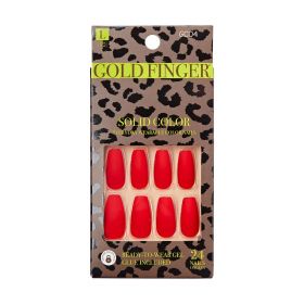 KISS Gold Finger Solid Colors - Persian red