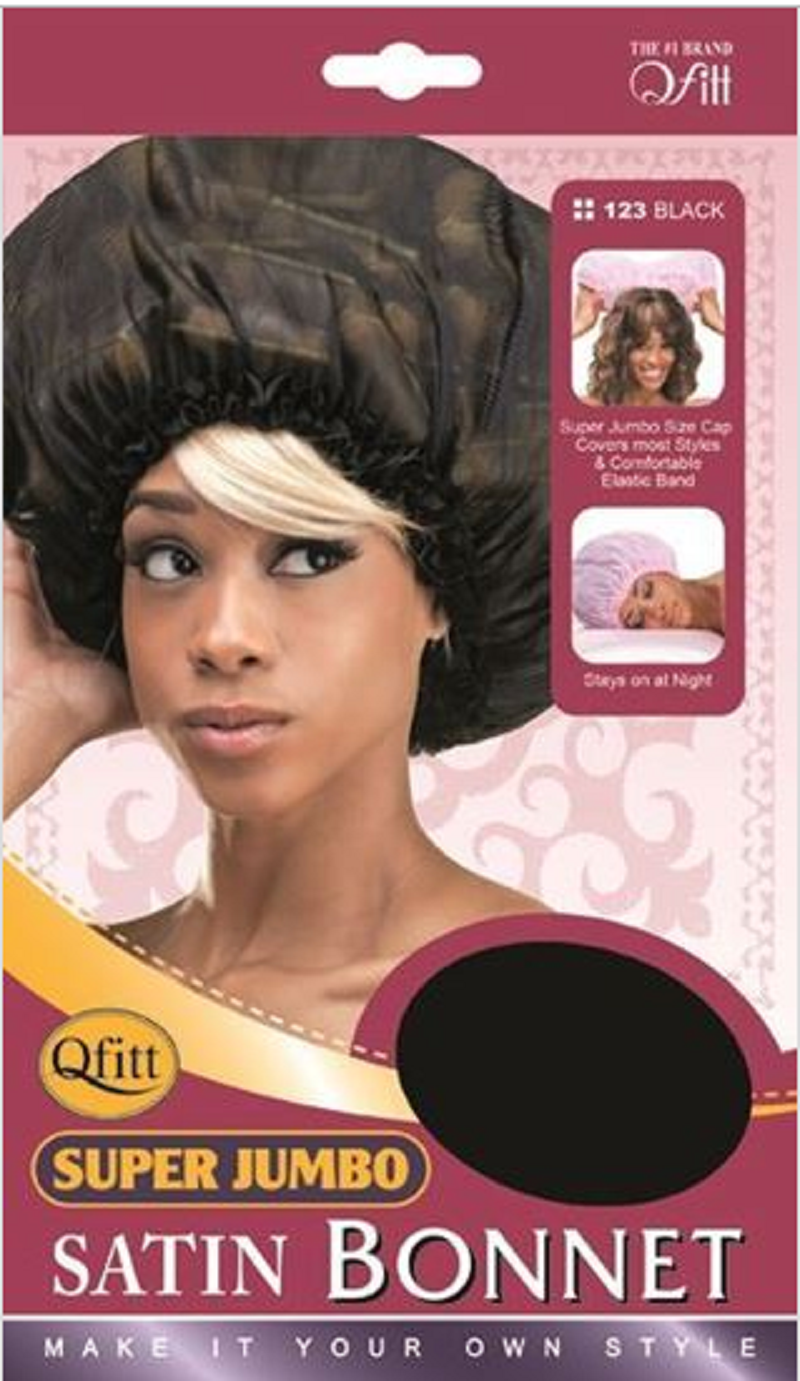 Super Jumbo Bonnet : Black Qfitt123