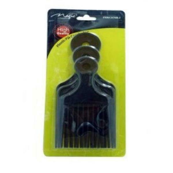 Magic Collection Comb Plastic Pik Comb 3Pc Black 2470BBLA