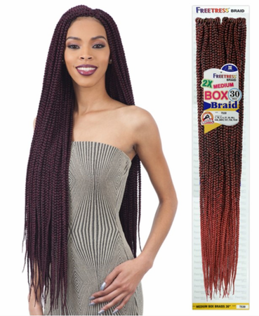 Freetress Synthetic Crochet Braid - 2X Medium Box Braids 30