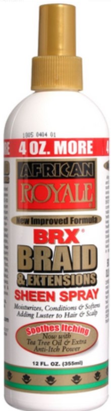 African Royale BRX Braid & Extensions Sheen Spray 12 oz